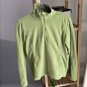 Women's Lime Green Fleece Quarter Zip